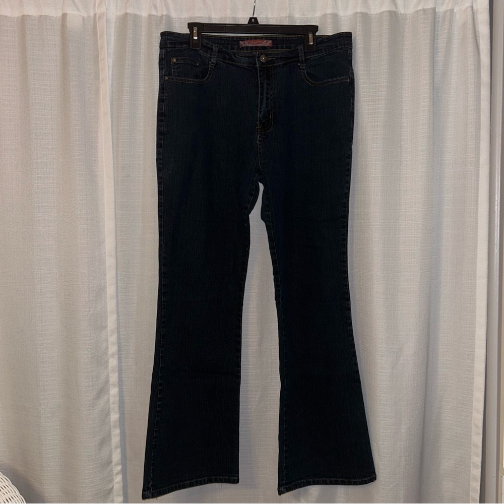Classic Dark Blue Flare Jeans
